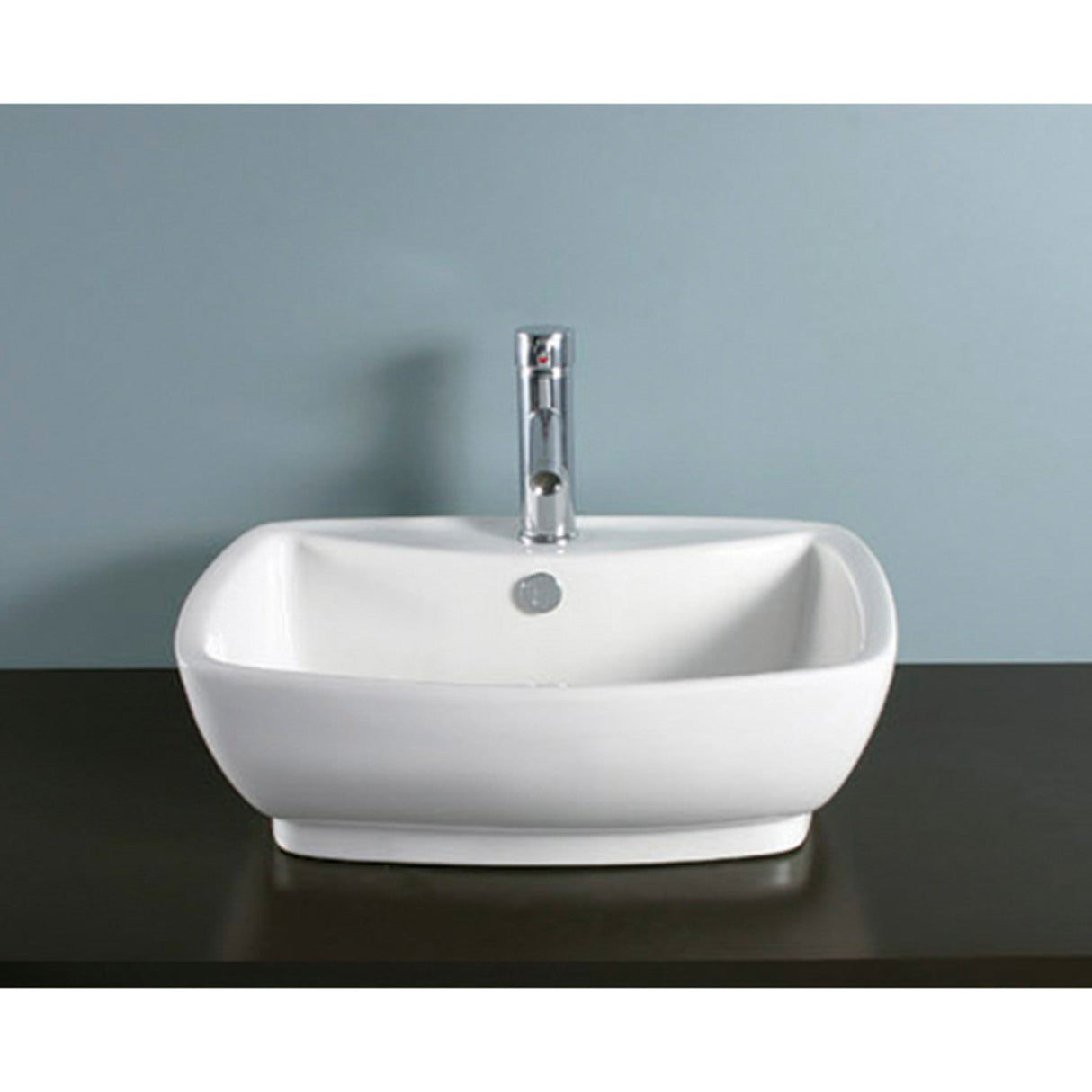 Marquis EV8145 Ceramic Rectangular Vessel Sink, White