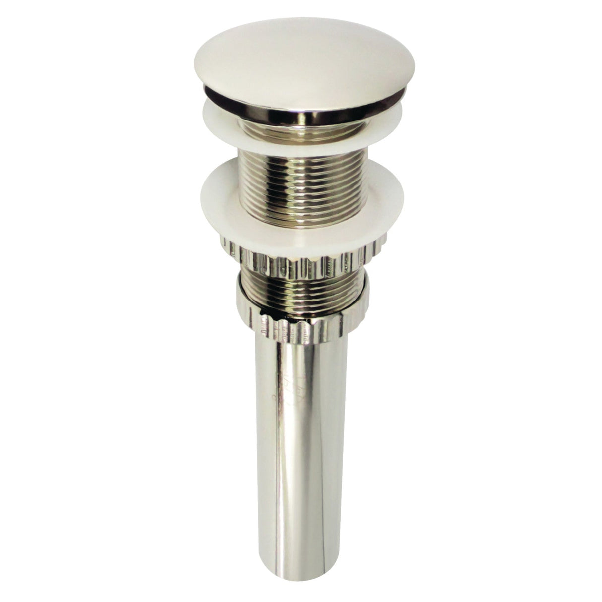 Coronel EV8216 Brass Push Pop-Up Bathroom Sink Drain, Polished Nickel