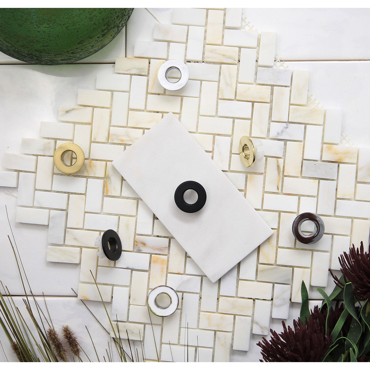 Made To Match EVF1110 Sink Overflow Hole Cover Ring, Matte Black