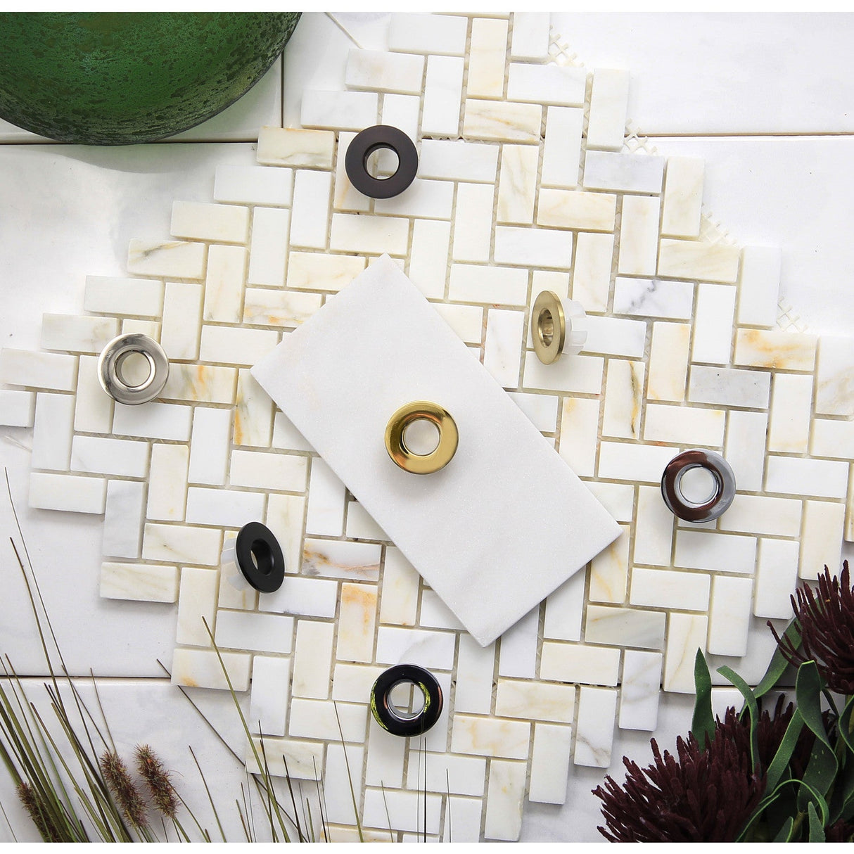 Made To Match EVF1112 Sink Overflow Hole Cover Ring, Polished Brass