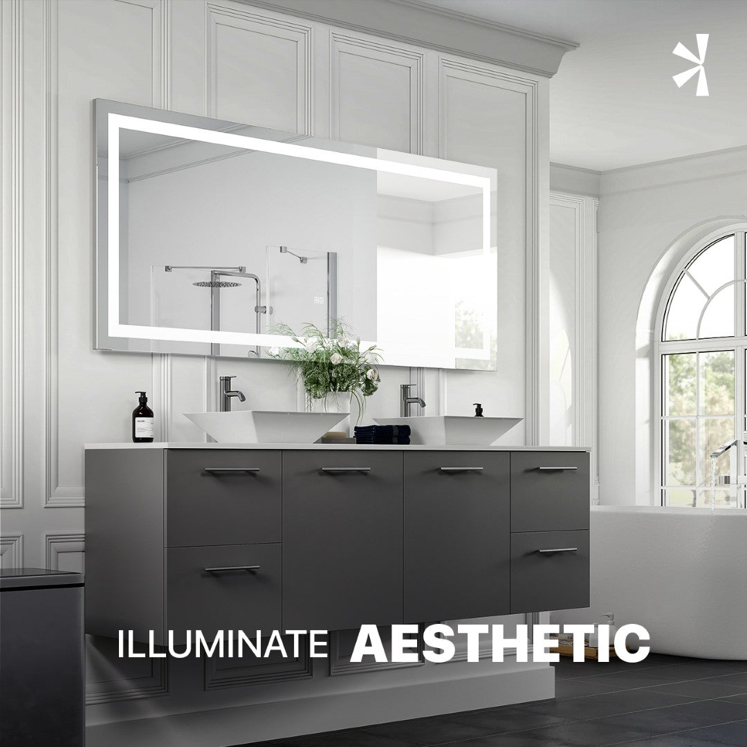 Eviva Lite 60" x 30" Rectangular Frameless Mirror