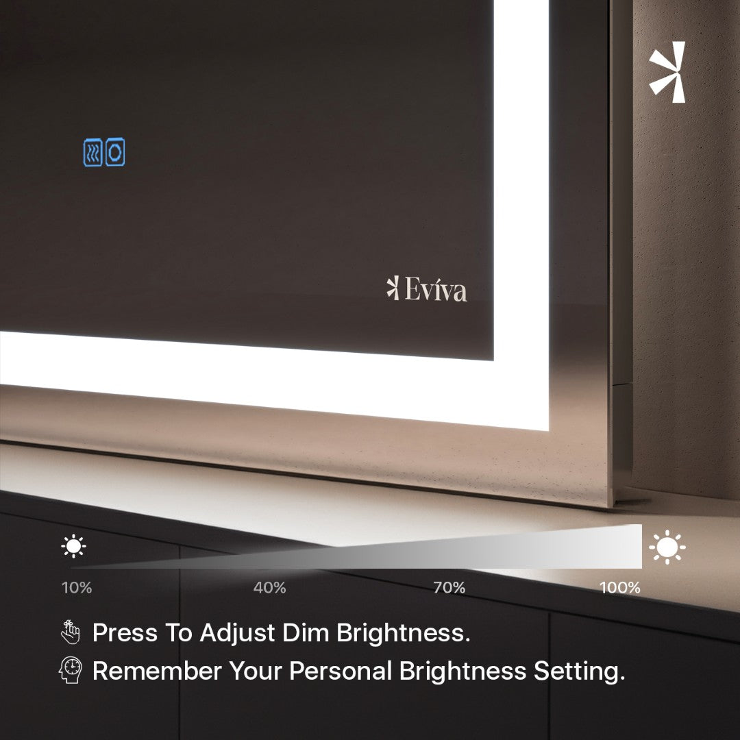 Eviva Lite 60" x 30" Rectangular Frameless Mirror