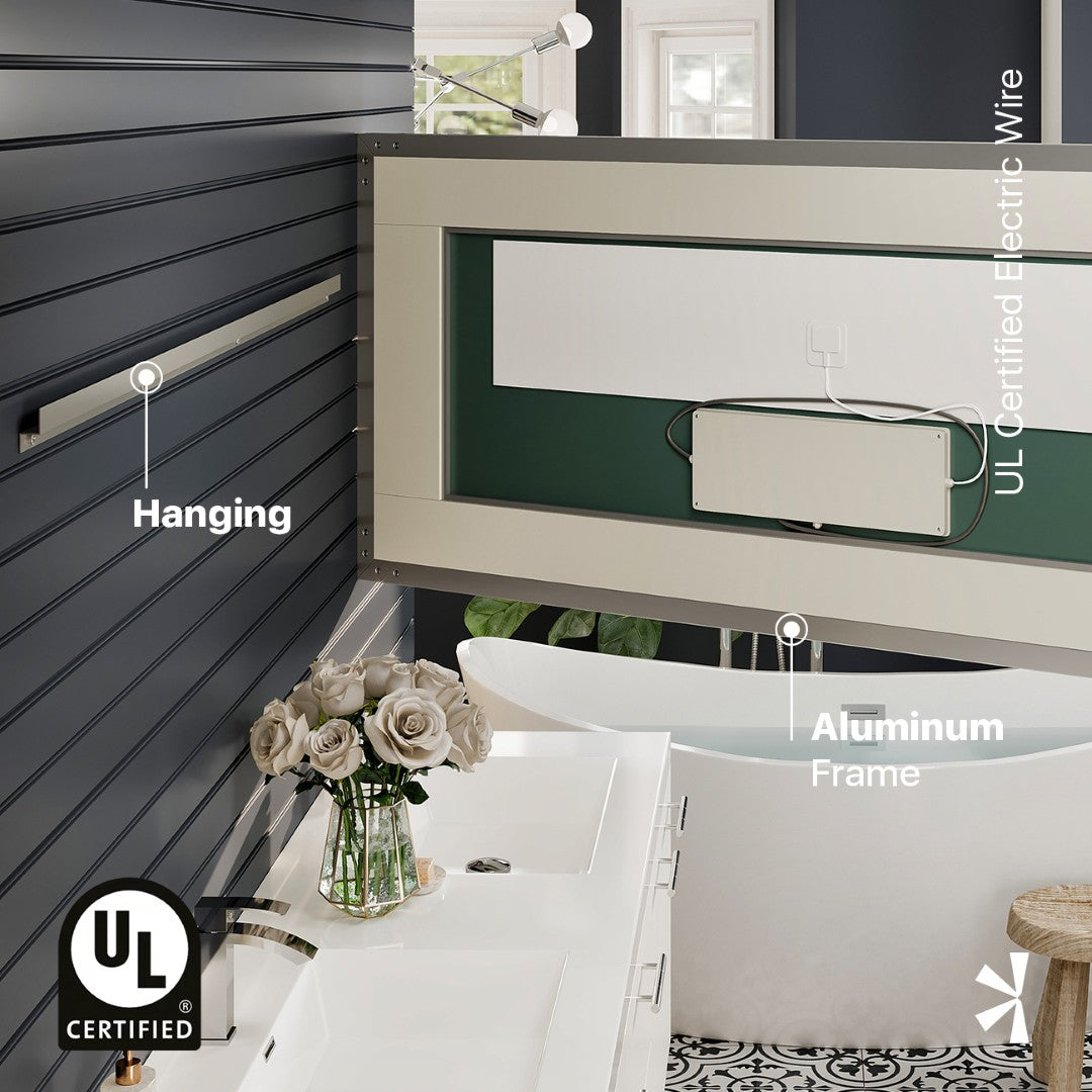 Eviva Lite 60" x 30" Rectangular Frameless Mirror