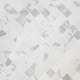 Eden statuary 12x12 porcelain matte meshmounted mosaic tile NEDEST2X2 product shot angle view