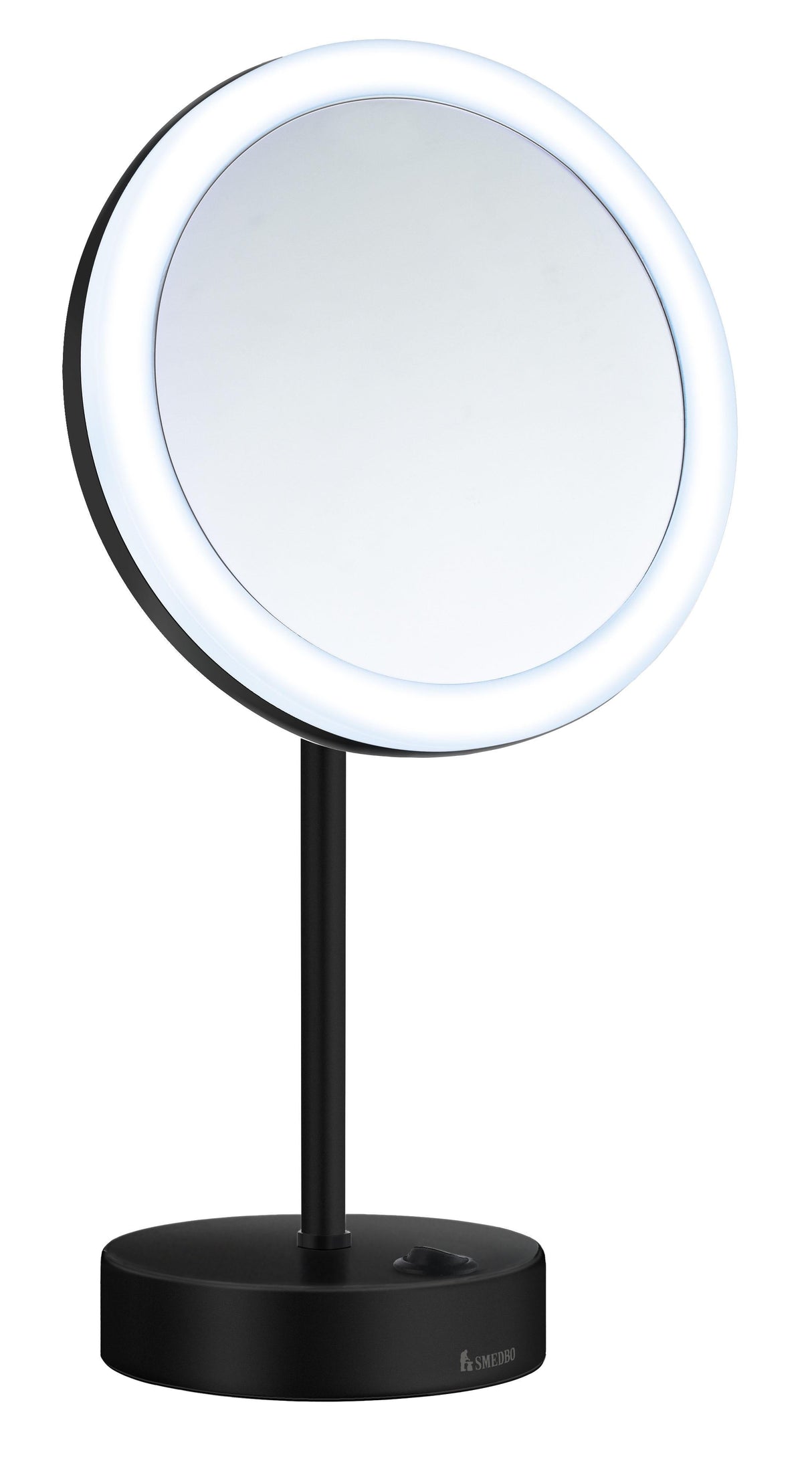 Smedbo Outline Shaving and Make-up Mirror with LED-technology dual light in Matte Black