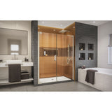 DreamLine Elegance-LS 63 3/4 - 65 3/4 in. W x 72 in. H Frameless Pivot Shower Door in Brushed Nickel
