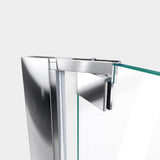 DreamLine Elegance 46-48 in. W x 72 in. H Frameless Pivot Shower Door in Brushed Nickel