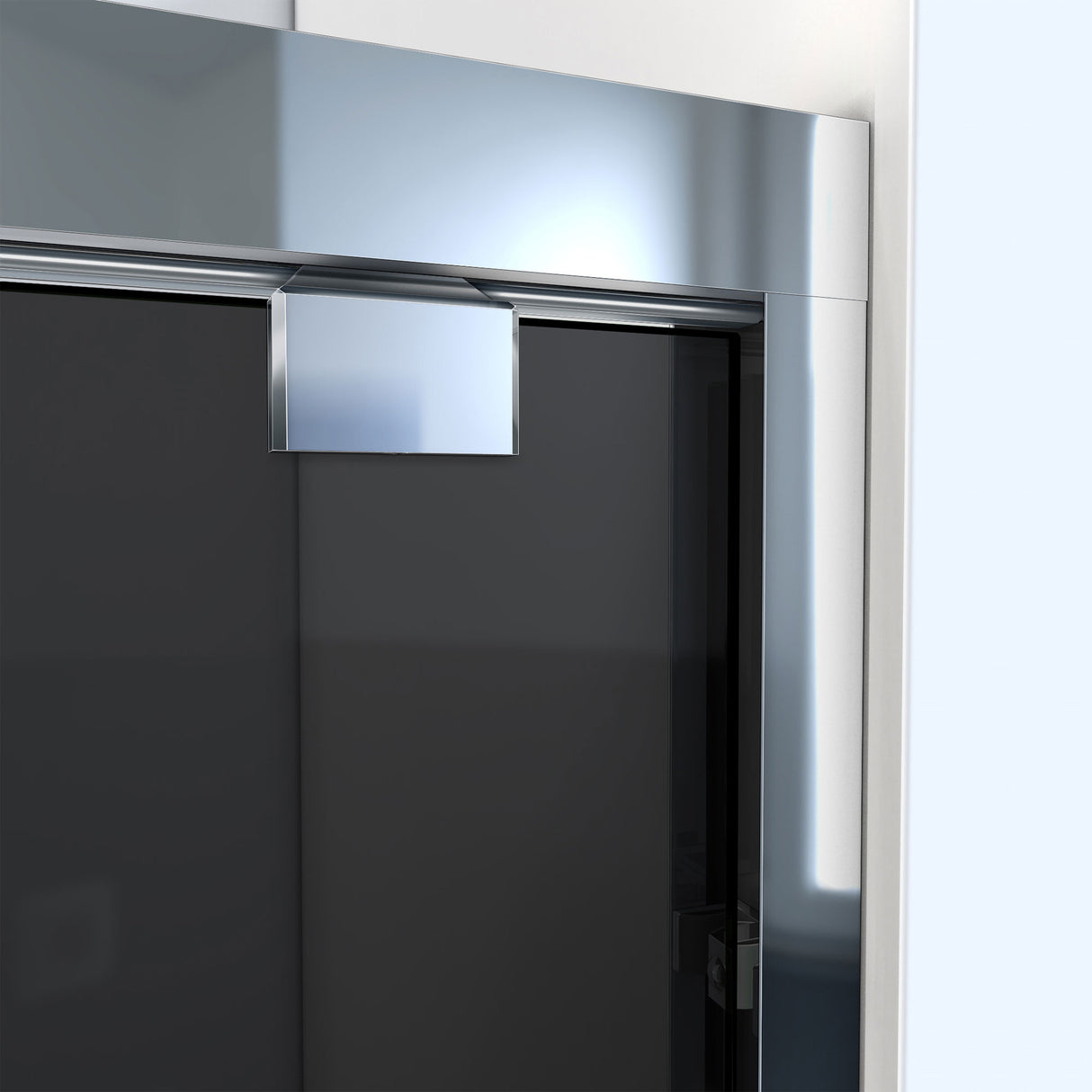 DreamLine Encore 56-60 in. W x 76 in. H Semi-Frameless Bypass Sliding Shower Door in Chrome and Gray Glass