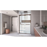 DreamLine Encore 36 in. D x 48 in. W x 78 3/4 in. H Bypass Shower Door in Oil Rubbed Bronze with Center Drain White Base Kit