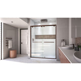 DreamLine Encore 32 in. D x 60 in. W x 78 3/4 in. H Bypass Shower Door in Oil Rubbed Bronze and Center Drain White Base Kit