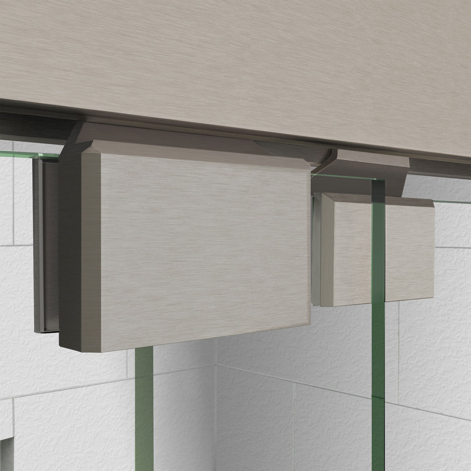 DreamLine Encore 30 in. D x 60 in. W x 78 3/4 in. H Bypass Shower Door in Brushed Nickel and Left Drain White Base Kit