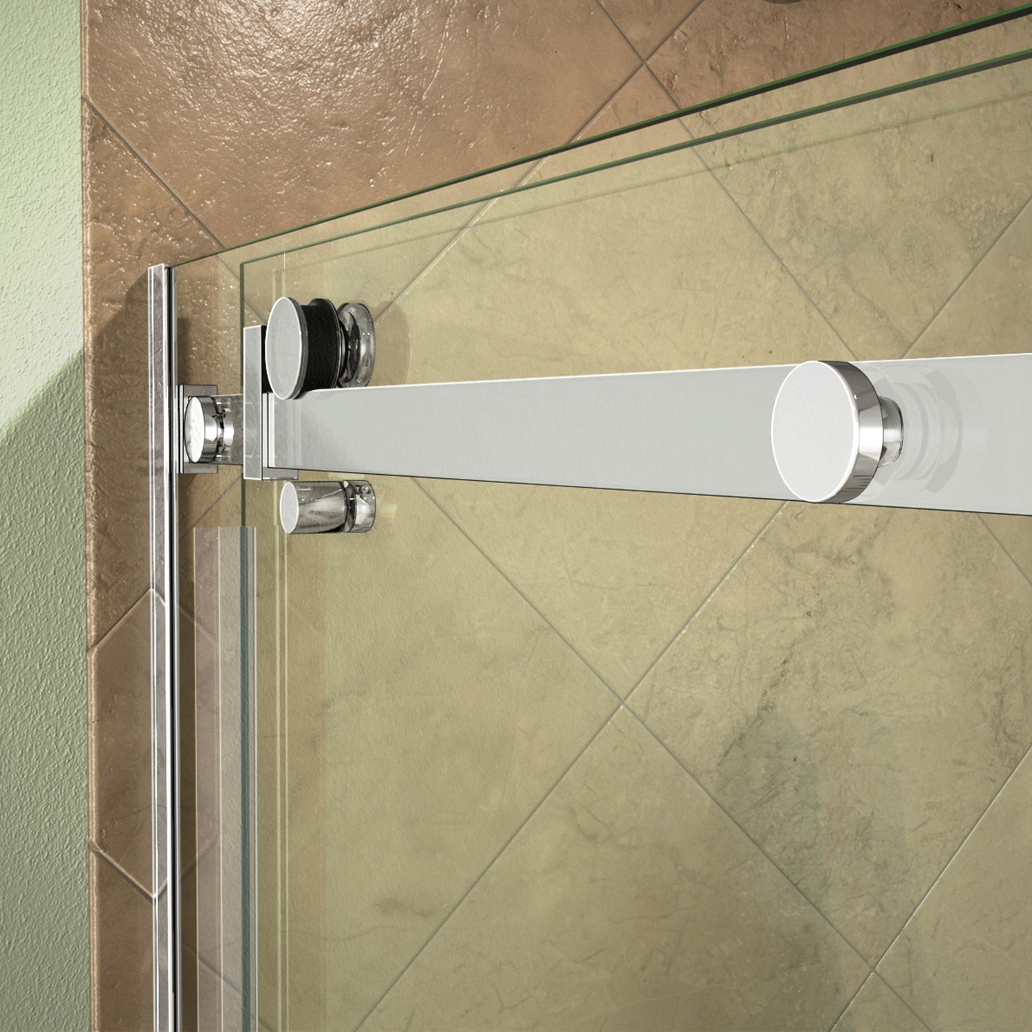 DreamLine Enigma Air 56-60 in. W x 76 in. H Frameless Sliding Shower Door in Polished Stainless Steel
