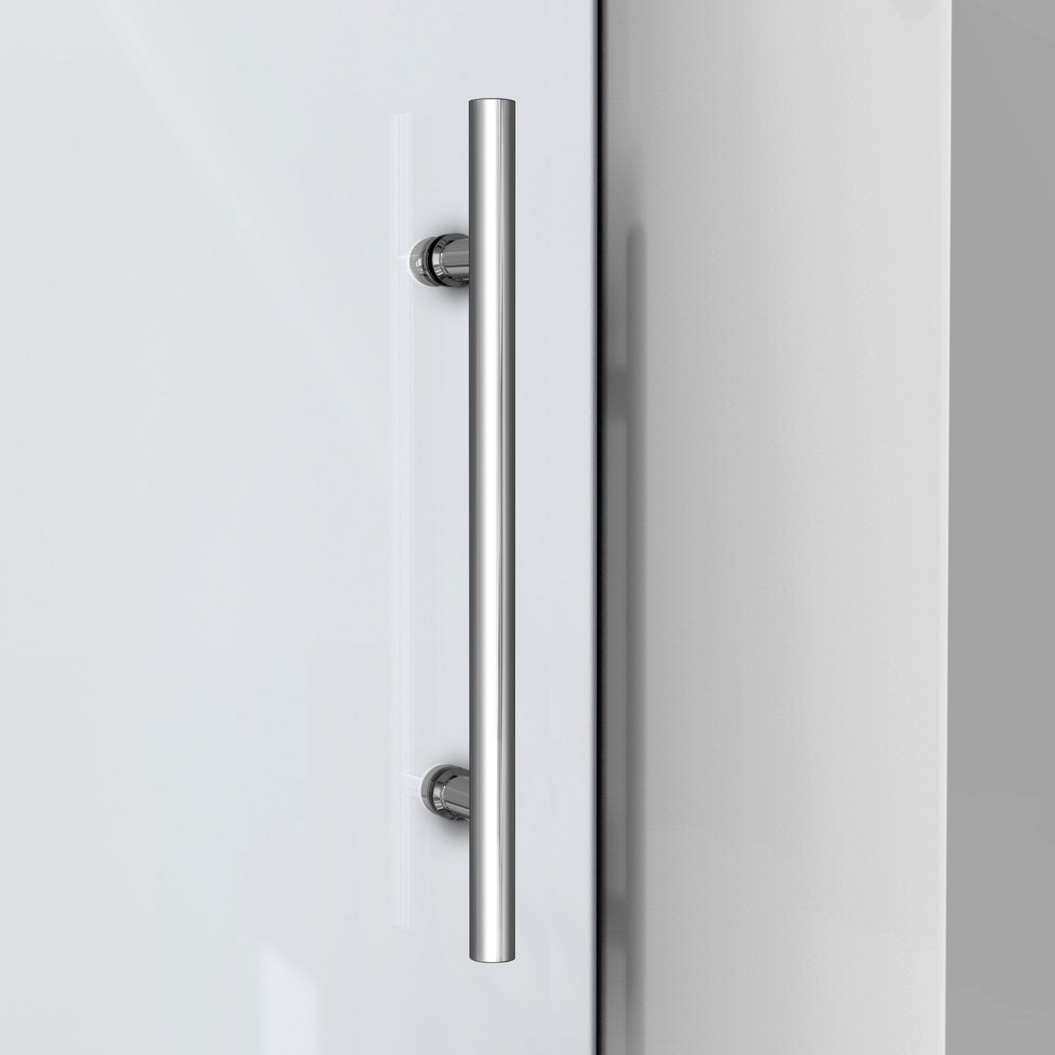 DreamLine Enigma-XO 44-48 in. W x 76 in. H Fully Frameless Sliding Shower Door in Polished Stainless Steel