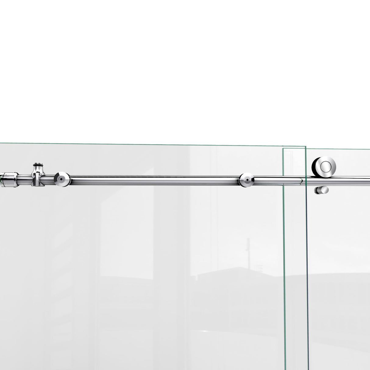 DreamLine Enigma-X 56-60 in. W x 76 in. H Fully Frameless Sliding Shower Door in Brushed Stainless Steel