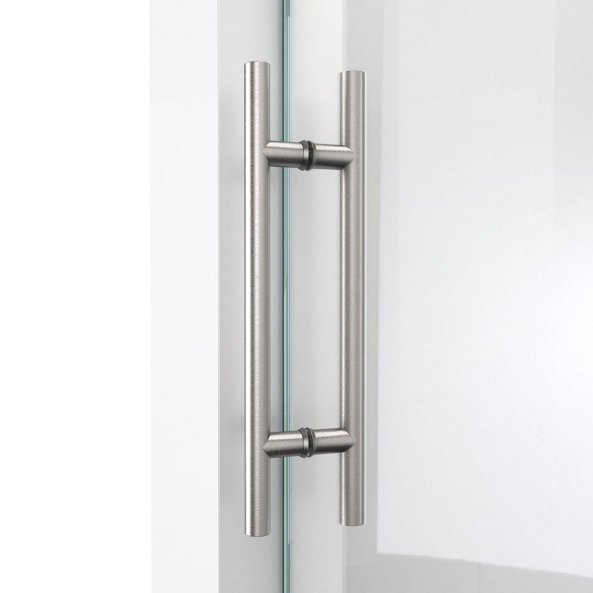 DreamLine Enigma-X 32 1/2 in. D x 48 3/8 in. W x 76 in. H Clear Sliding Shower Enclosure in Brushed Stainless Steel