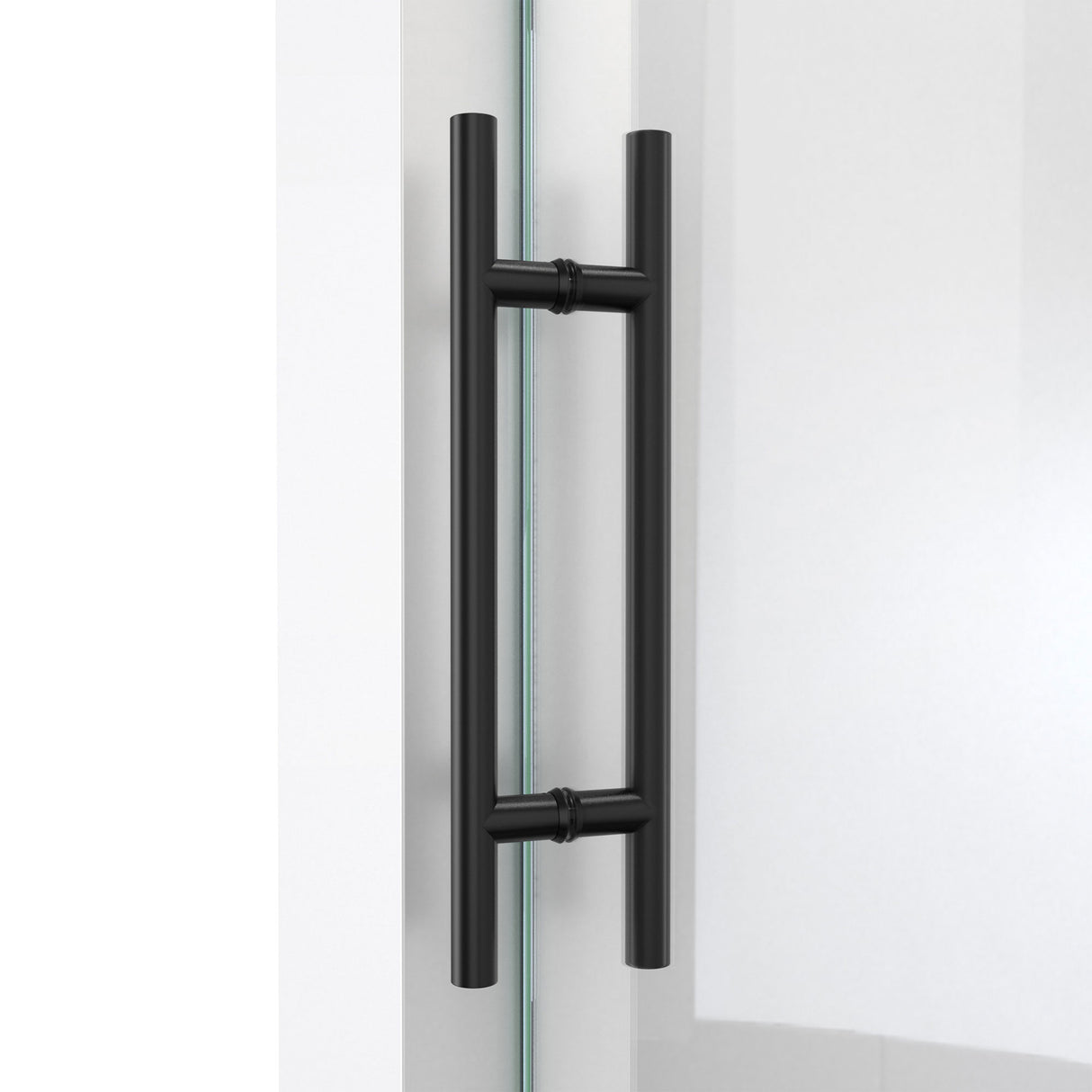 DreamLine Enigma-X 34 1/2 in. D x 72 3/8 in. W x 76 in. H Clear Sliding Shower Enclosure in Satin Black