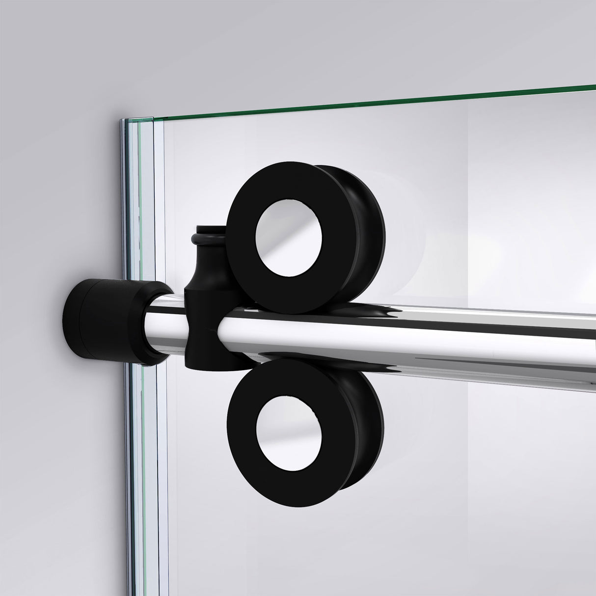 DreamLine Enigma-XO 56-60 in. W x 76 in. H Frameless Clear Glass Sliding Shower Door in Polished Tuxedo