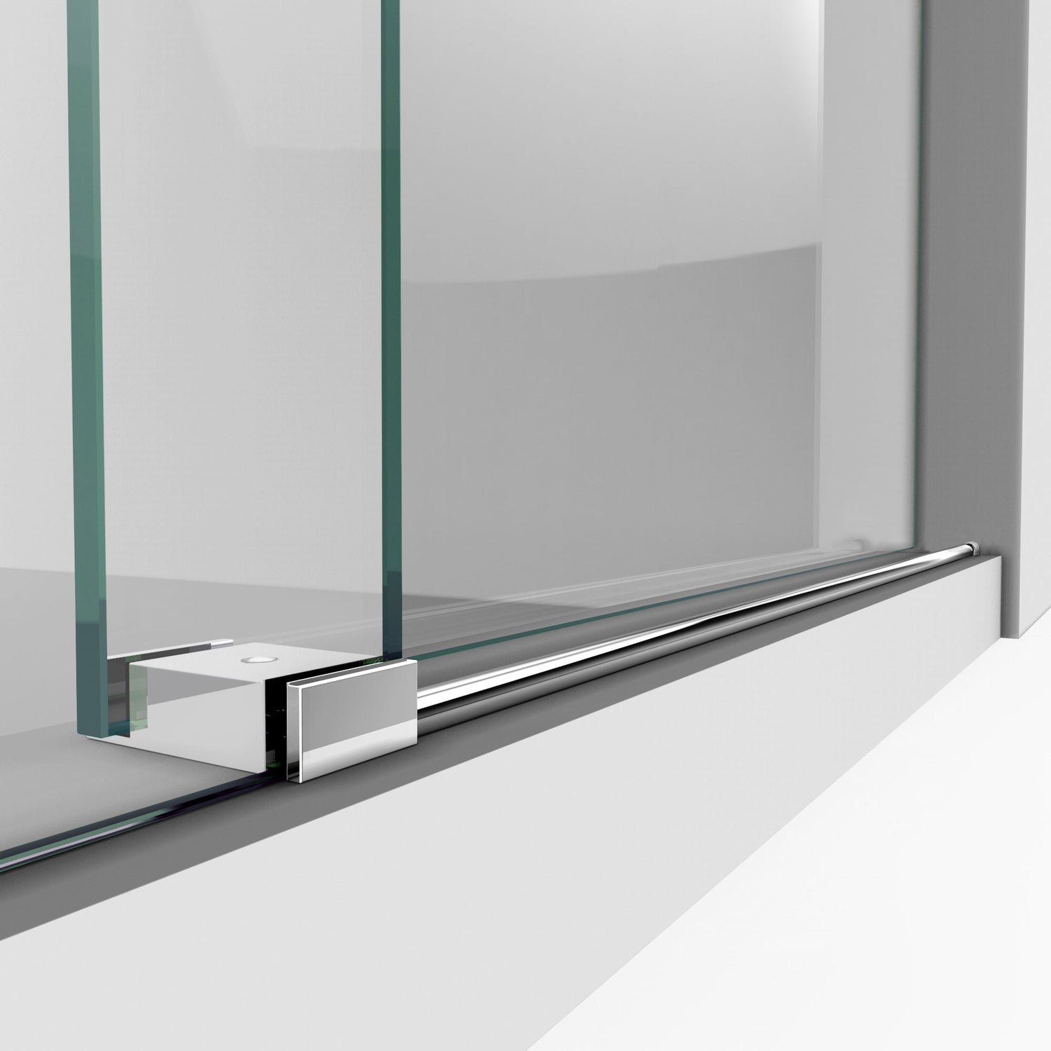 DreamLine Enigma-X 68-72 in. W x 76 in. H Clear Sliding Shower Door in Polished Stainless Steel