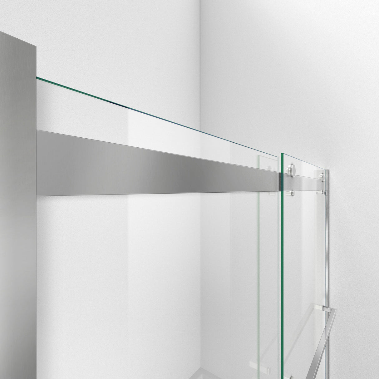 DreamLine Essence-H 44-48 in. W x 76 in. H Semi-Frameless Bypass Shower Door in Brushed Nickel