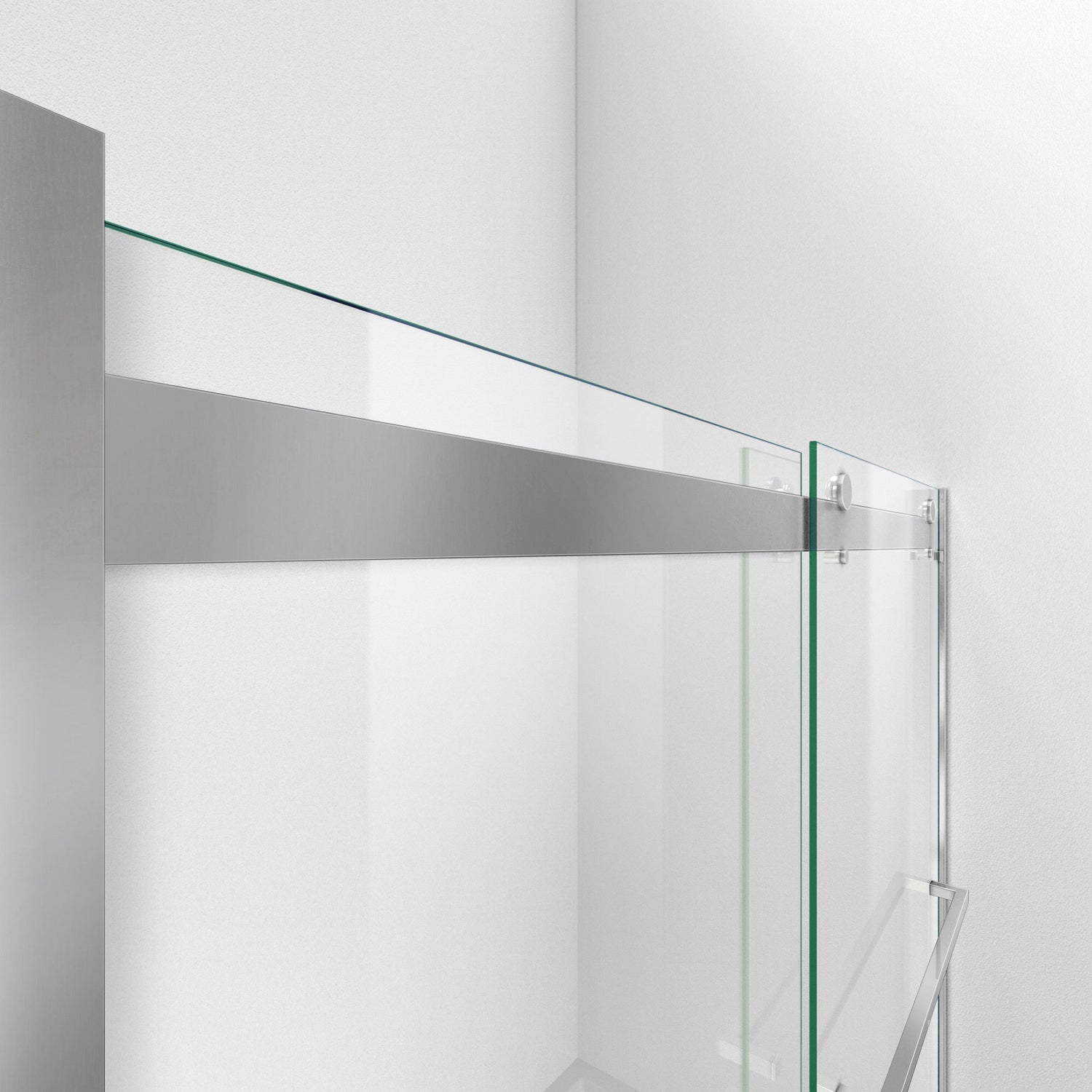 DreamLine Essence-H 44-48 in. W x 76 in. H Semi-Frameless Bypass Shower Door in Brushed Nickel