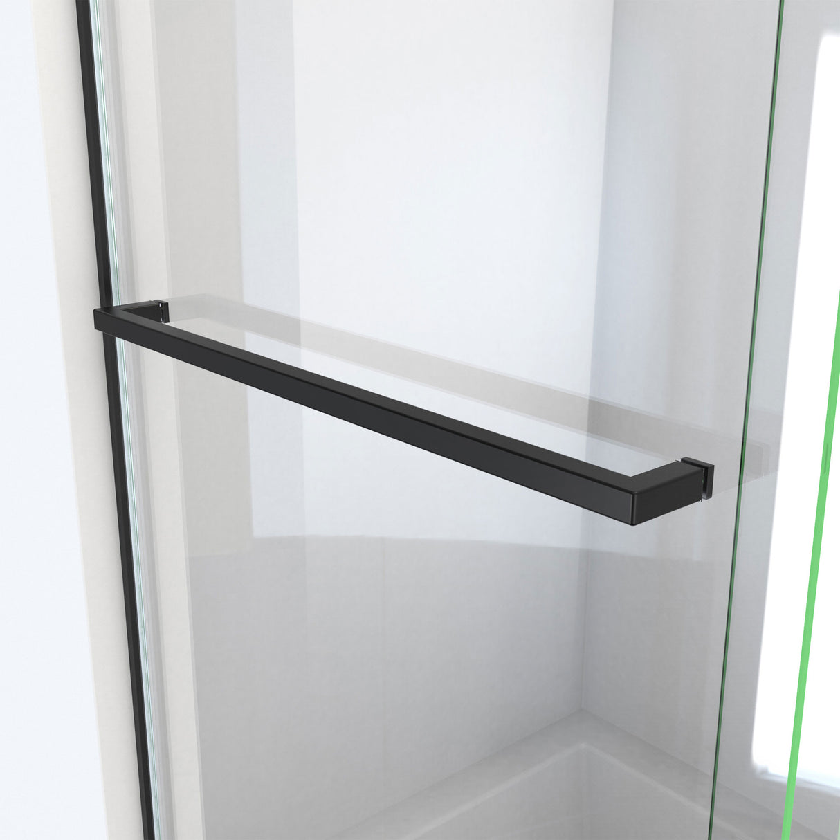 DreamLine Essence 56-60 in. W x 60 in. H Frameless Bypass Tub Door in Satin Black