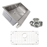 Nantucket Sinks' EZApron33 Patented Design Pro Series Single Bowl Undermount  Stainless Steel Kitchen Sink with 7 Inch Apron Front