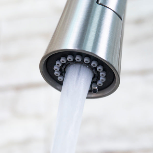 Artos Transitional Kitchen Faucet Satin Brass – Lifestyle