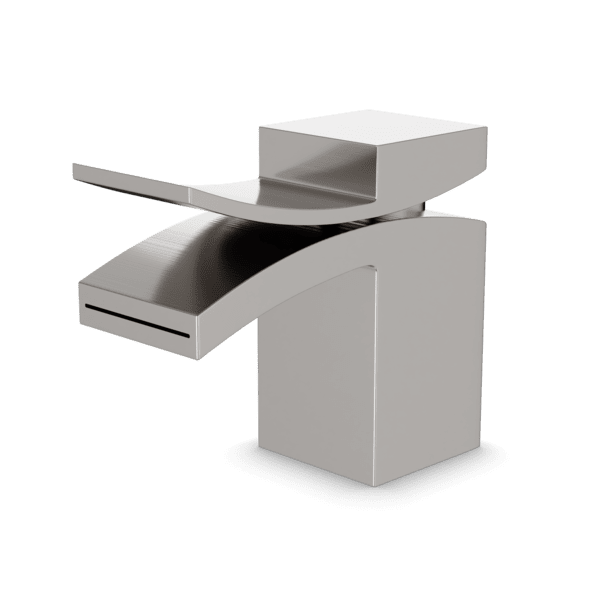 Artos Quarto Square Single Hole Lavatory Faucet, Front Flow (Discontinued) in Brushed Nickel – F201-3BN