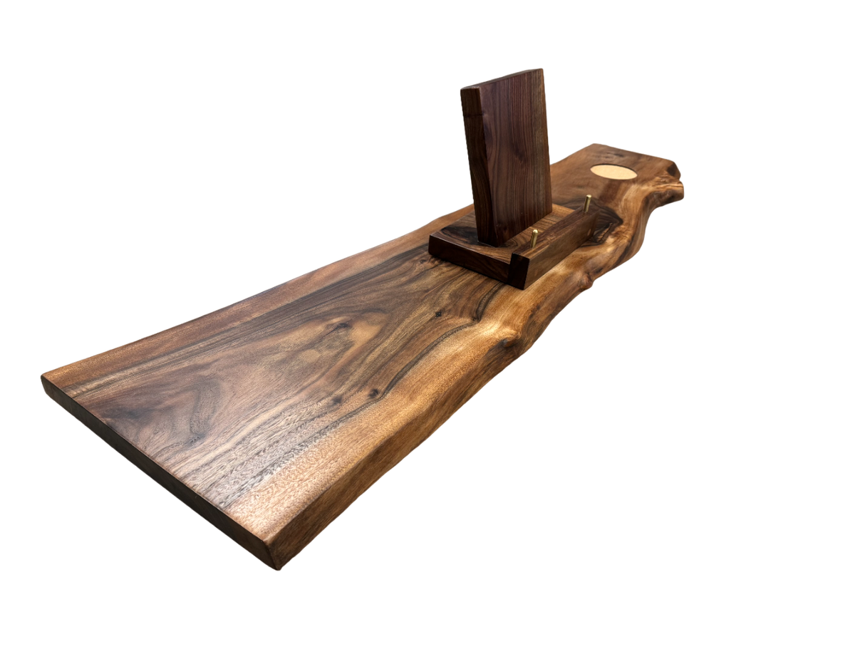Handmade Live Egde Bath Caddy Walnut