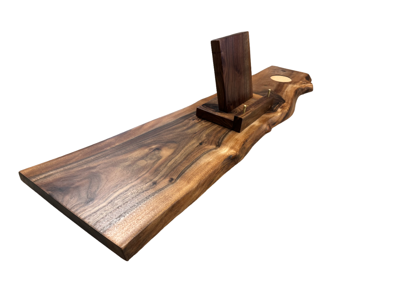 Handmade Live Egde Bath Caddy Walnut