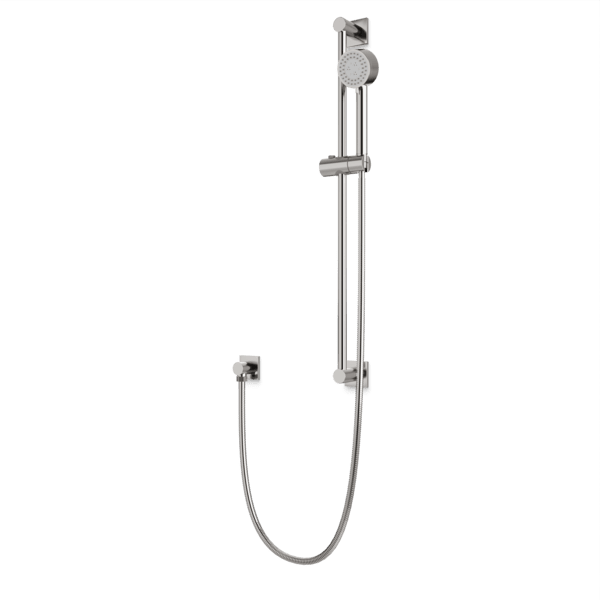 Artos Square + Round Multifunction Flexible Hose Slidebar Kit with Separate Water Outlet in Brushed Nickel – F907-101BN