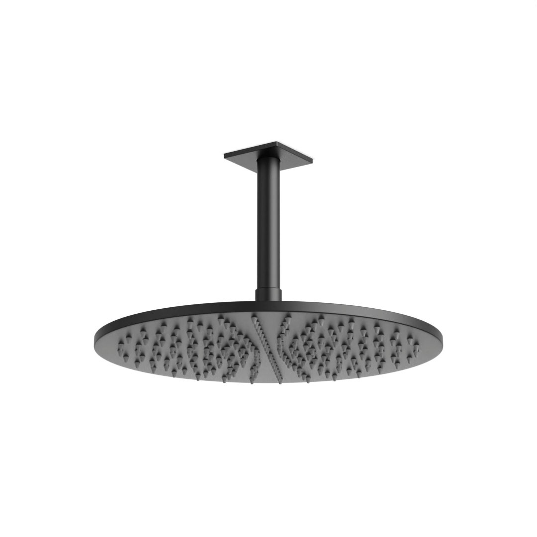 Artos Otella 12" Rain Shower Head on Ceiling Mount Arm Matte Black – F907-18/5BK