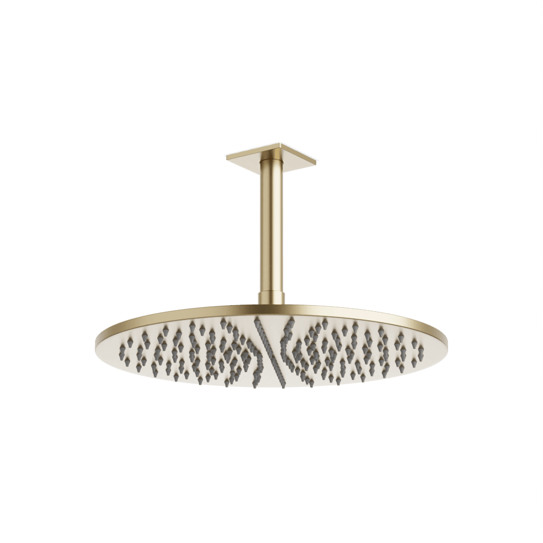Artos Otella 12" Rain Shower Head on Ceiling Mount Arm Satin Brass – F907-18/5SB