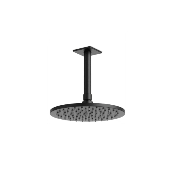 Artos Otella 8" Rain Shower Head on Ceiling Mount Arm Matte Black – F907-4/5BK
