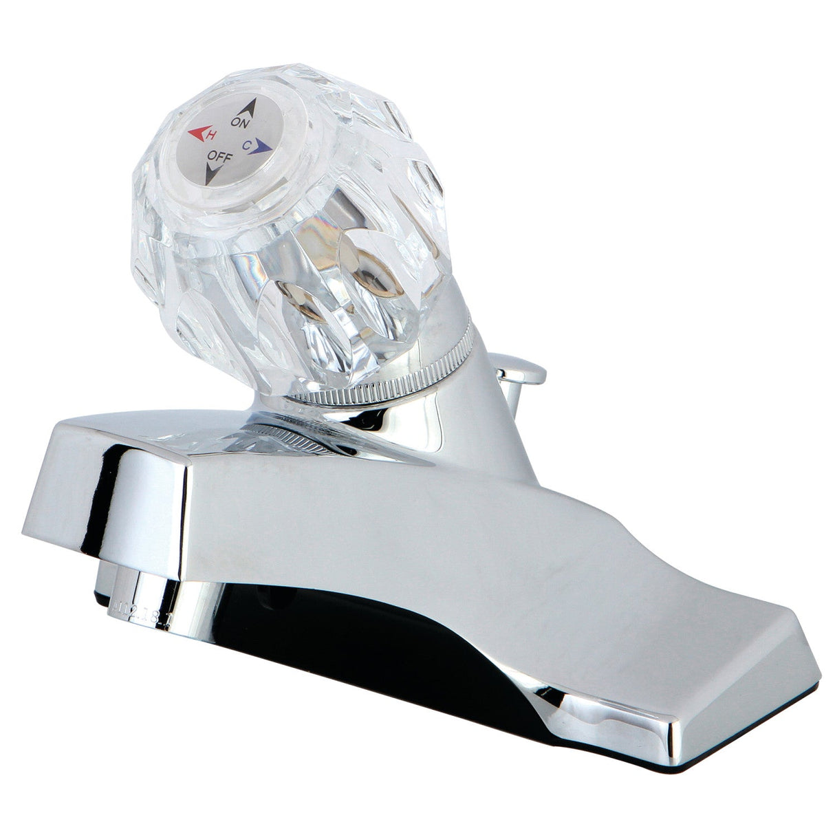 Americana FB0521 Single-Handle 3-Hole Deck Mount 4" Centerset Bathroom Faucet with Plastic Pop-Up, Polished Chrome