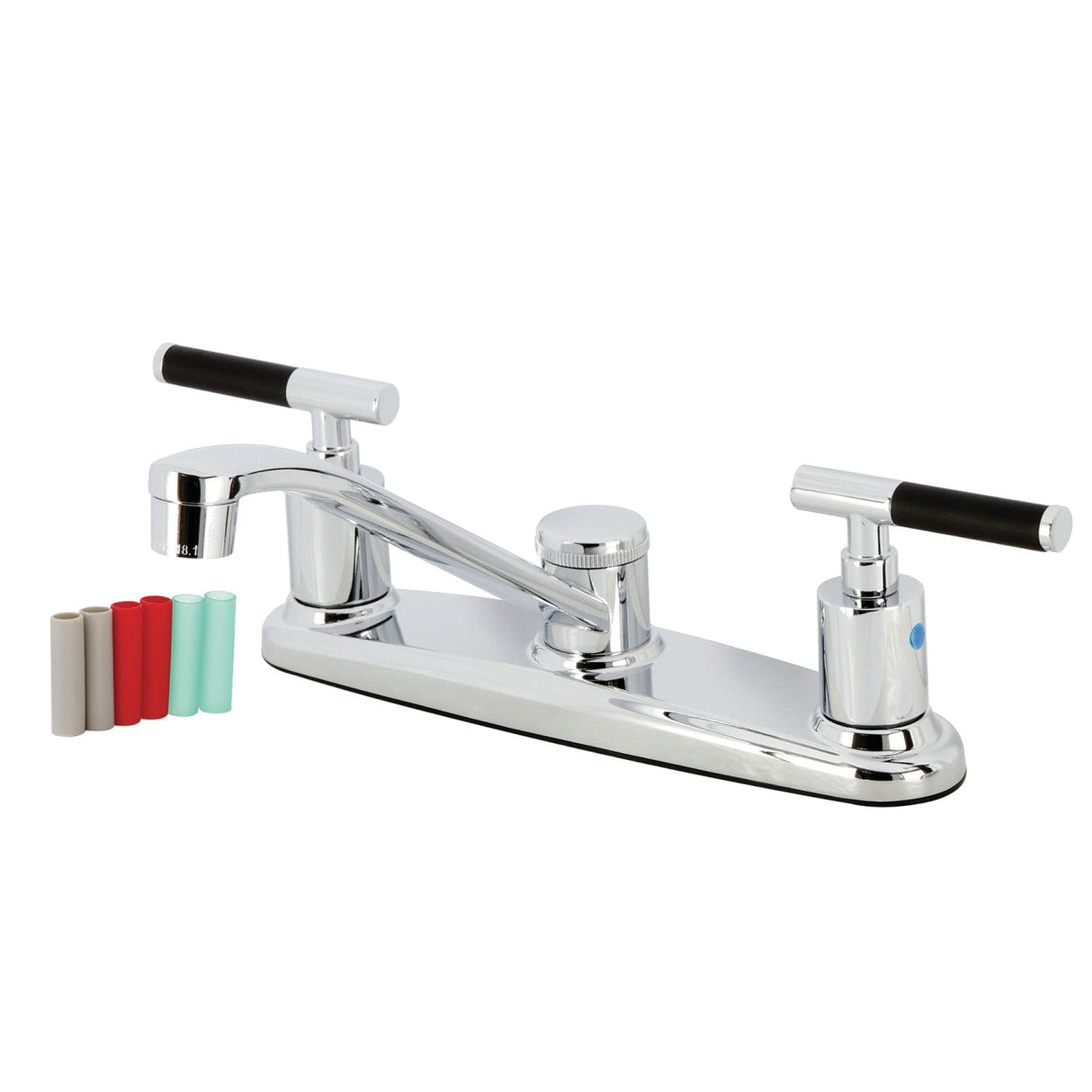 Kaiser FB111CKL Two-Handle 2-Hole Deck Mount 8" Centerset Kitchen Faucet, Polished Chrome