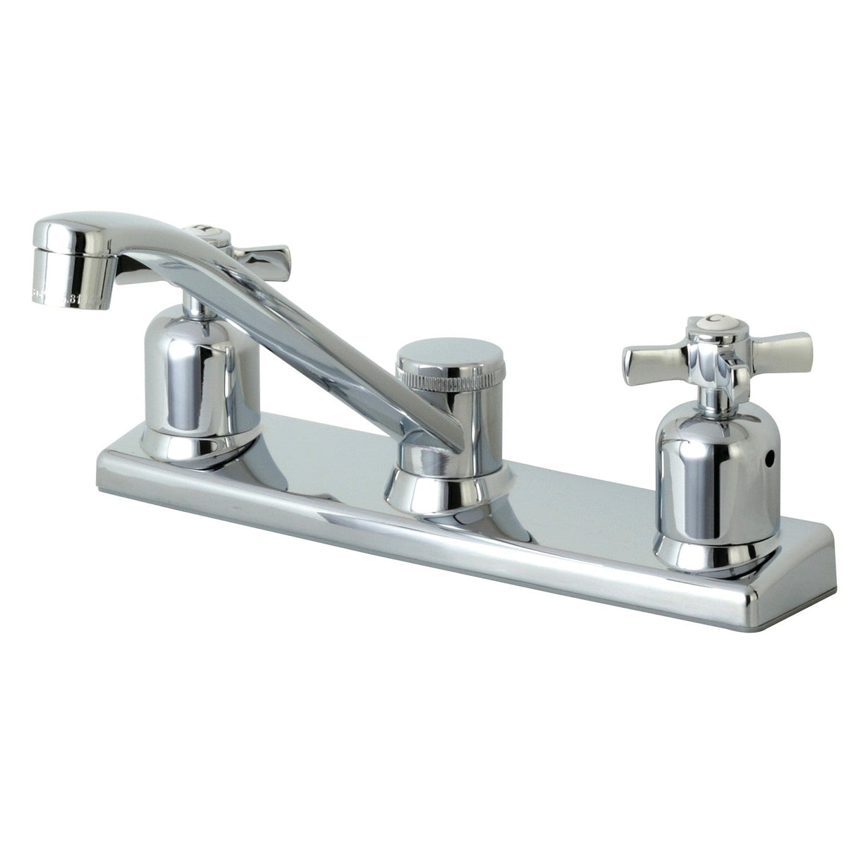 Millennium FB121ZX Two-Handle 2-Hole Deck Mount 8" Centerset Kitchen Faucet, Polished Chrome