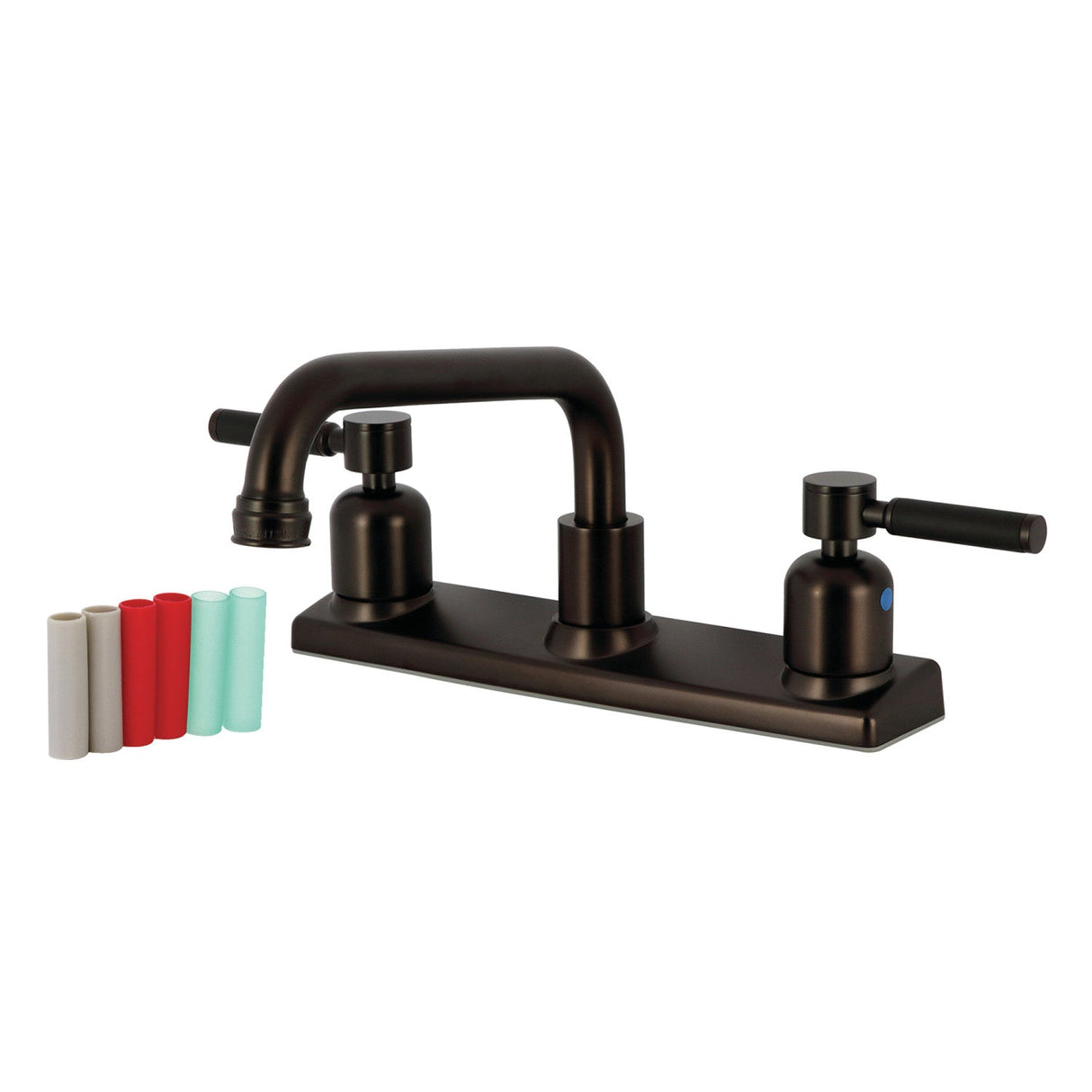 Kaiser FB2135DKL Two-Handle 2-Hole Deck Mount 8" Centerset Kitchen Faucet, Oil Rubbed Bronze