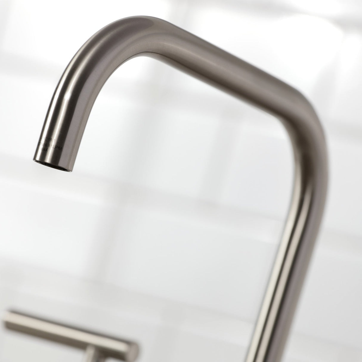 Manhattan FB2148CML Two-Handle 2-Hole Deck Mount 8" Centerset Kitchen Faucet, Brushed Nickel