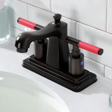 Kaiser FB4645CKL Two-Handle 3-Hole Deck Mount 4" Centerset Bathroom Faucet with Plastic Pop-Up, Oil Rubbed Bronze