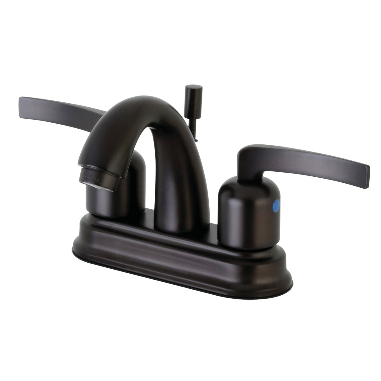 Centurion FB5615EFL Two-Handle 3-Hole Deck Mount 4" Centerset Bathroom Faucet with Plastic Pop-Up, Oil Rubbed Bronze