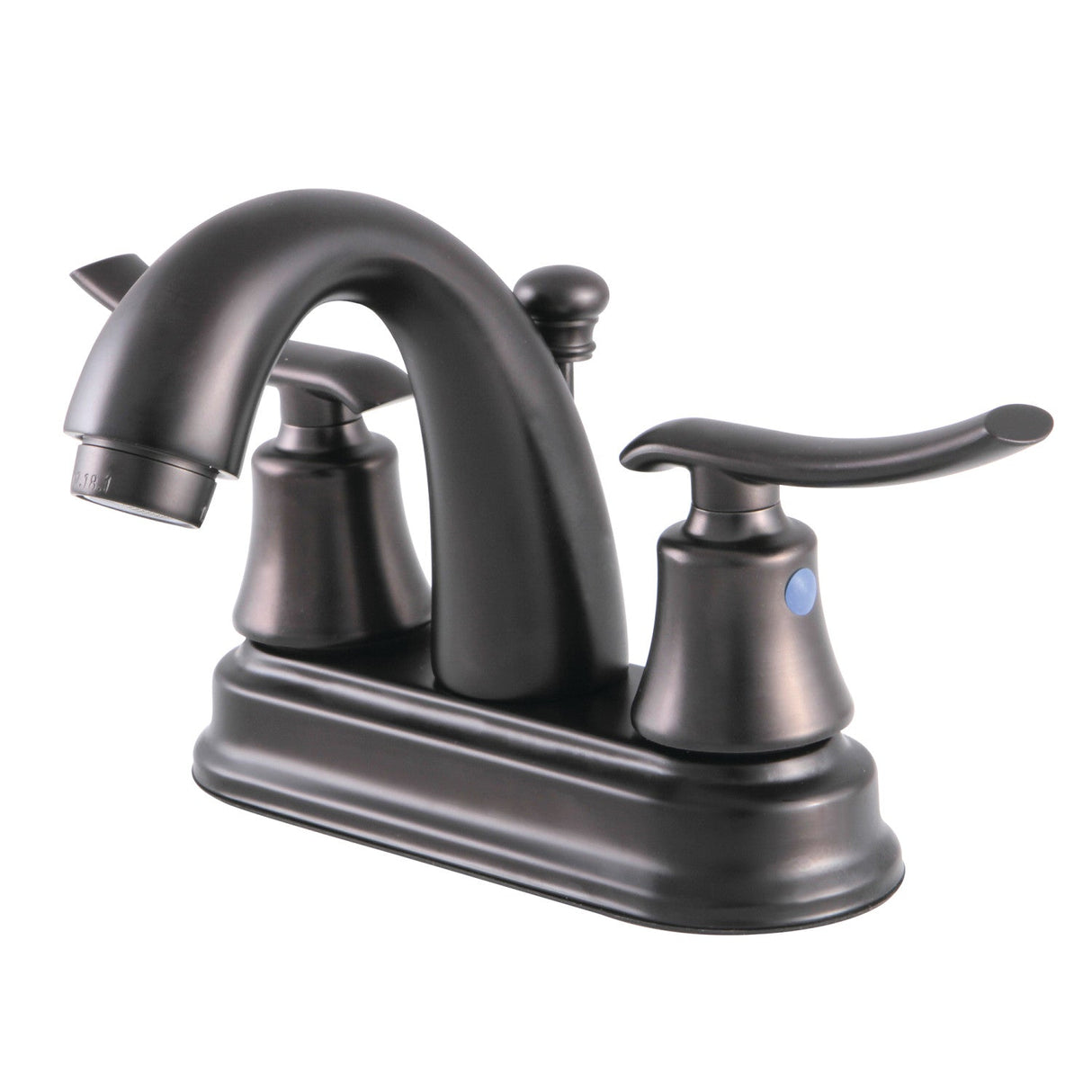 Jamestown FB5615JL Two-Handle 3-Hole Deck Mount 4" Centerset Bathroom Faucet with Plastic Pop-Up, Oil Rubbed Bronze