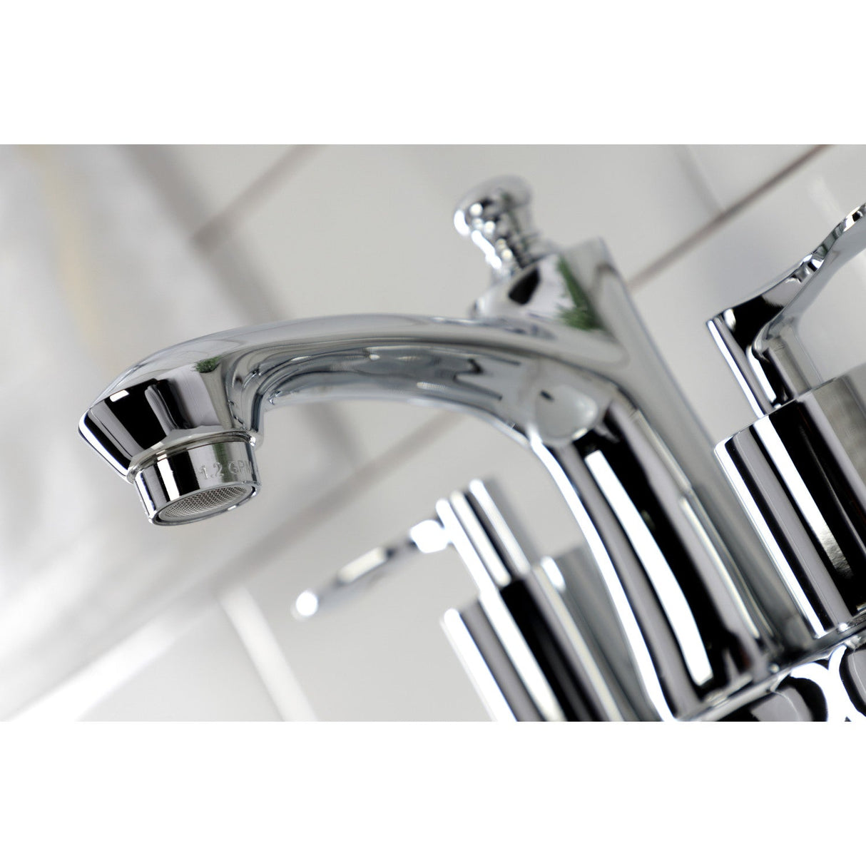Serena FB7611SVL Two-Handle 3-Hole Deck Mount 4" Centerset Bathroom Faucet with Retail Pop-Up, Polished Chrome