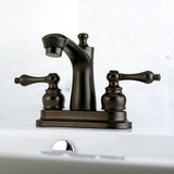 Victorian FB7625AL Two-Handle 3-Hole Deck Mount 4" Centerset Bathroom Faucet with Plastic Pop-Up, Oil Rubbed Bronze