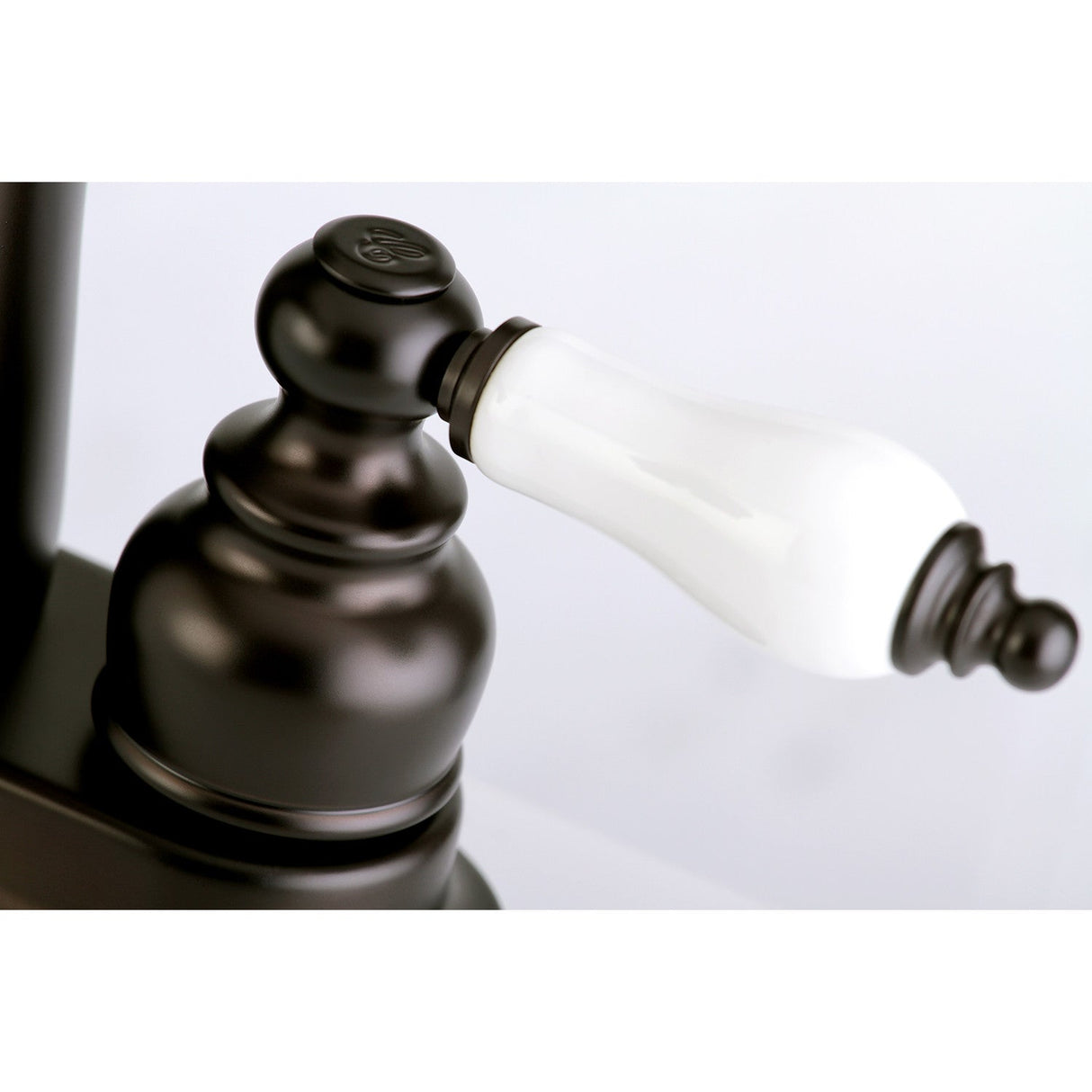 Victorian FB7625PL Two-Handle 3-Hole Deck Mount 4" Centerset Bathroom Faucet with Plastic Pop-Up, Oil Rubbed Bronze