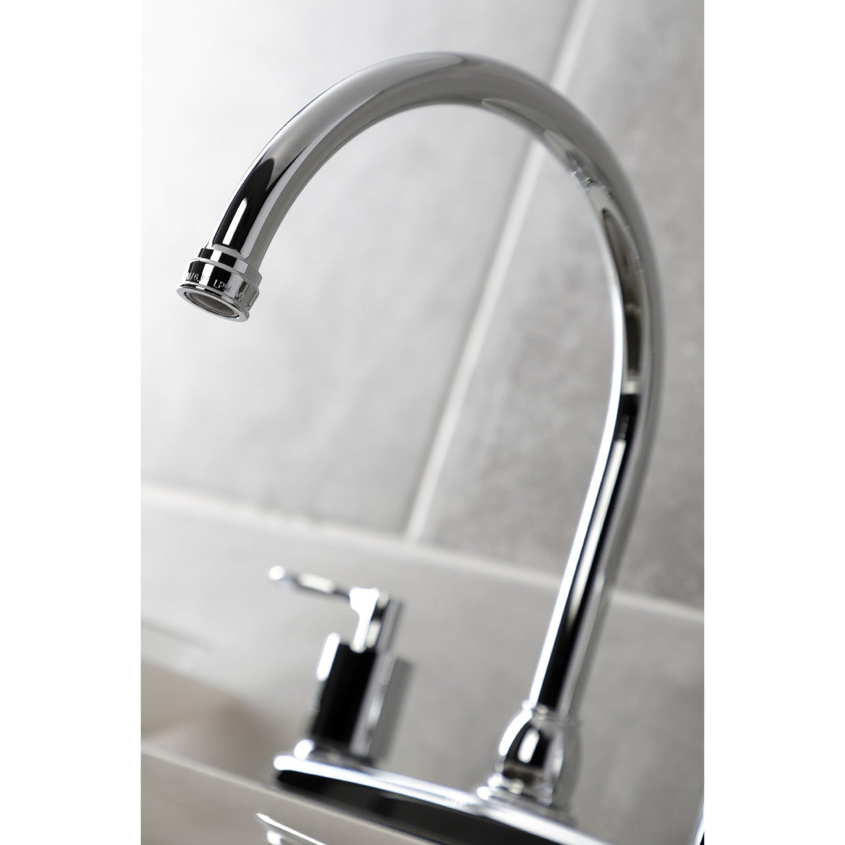 Serena FB791SVLSP Two-Handle 4-Hole Deck Mount 8" Centerset Kitchen Faucet with Side Sprayer, Polished Chrome