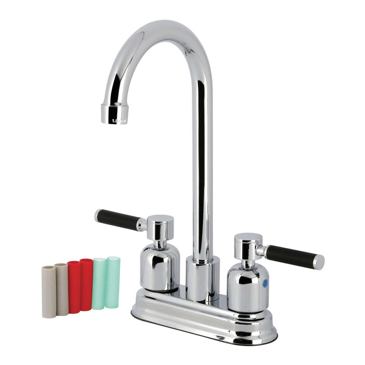 Kaiser FB8491DKL Two-Handle 2-Hole Deck Mount Bar Faucet, Polished Chrome
