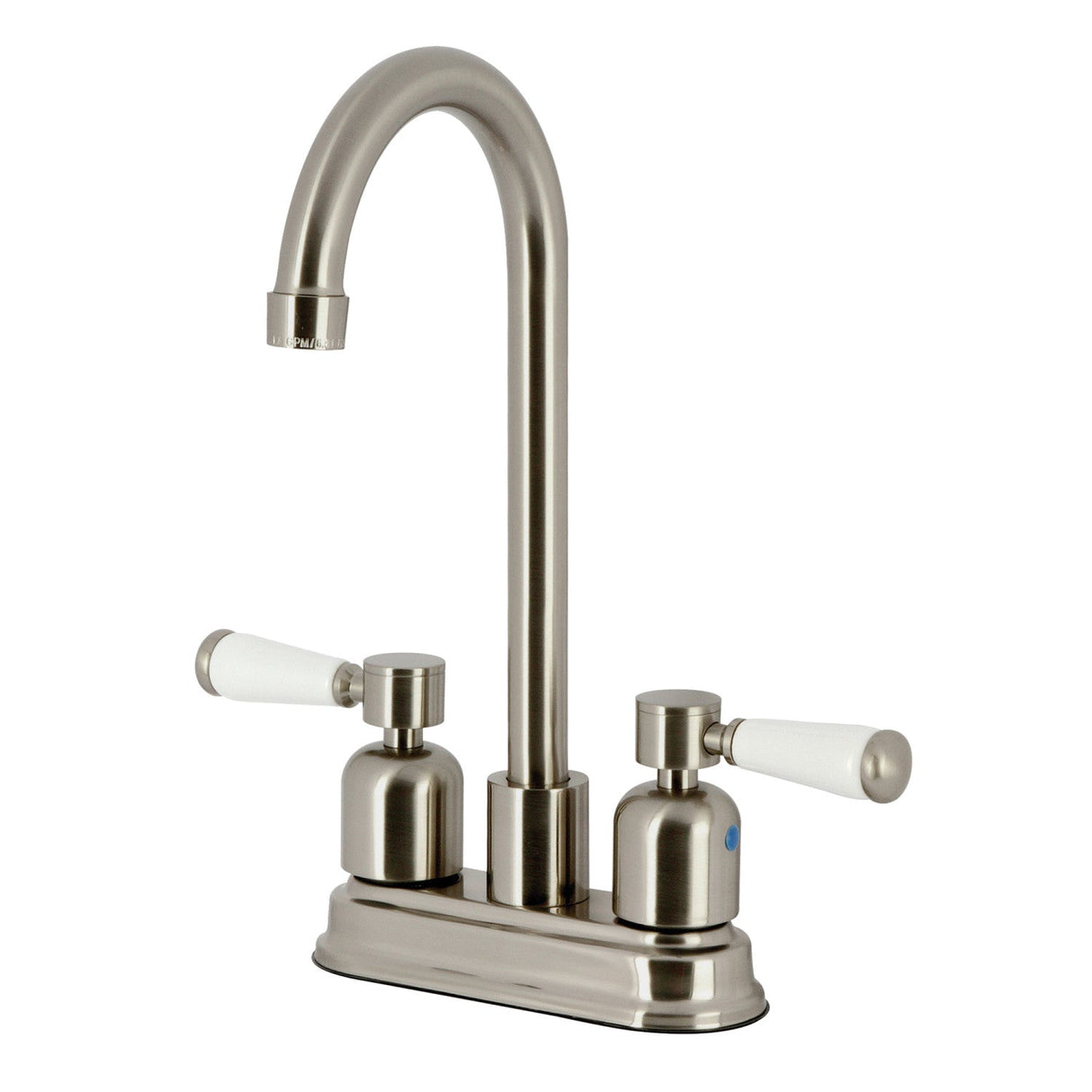 Paris FB8498DPL Two-Handle 2-Hole Deck Mount Bar Faucet, Brushed Nickel
