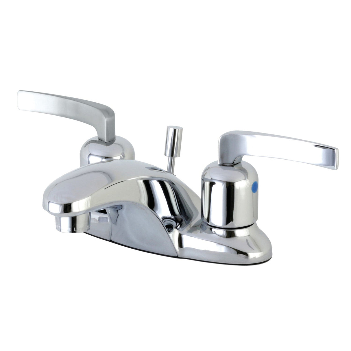 Centurion FB8621EFL Two-Handle 3-Hole Deck Mount 4" Centerset Bathroom Faucet with Plastic Pop-Up, Polished Chrome