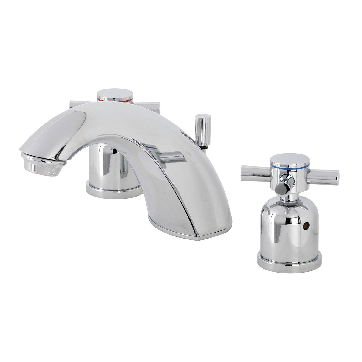 Concord FB8951DX Two-Handle 3-Hole Deck Mount Widespread Bathroom Faucet with Plastic Pop-Up, Polished Chrome